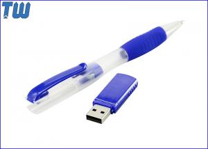 China Full Plastic Transparent Ballpoint Pen 64GB USB Pen Drive Separate wholesale