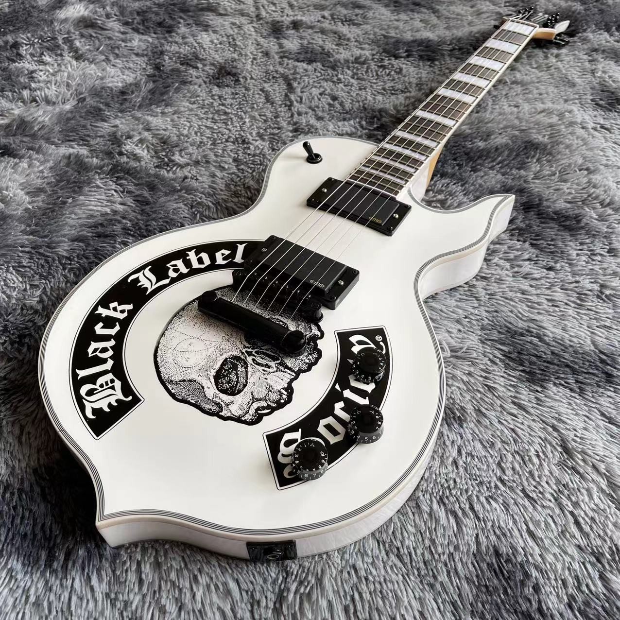 Custom Zakk Wylde Audio in Kinds Color Electric Guitar with Bound Ebony Fretboard Block Inlays