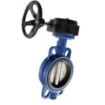 Ductile Iron Wafer Type Butterfly Valve Gearbox SS Disc