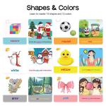 30 English Children'S Flash Cards Education Learn To Master 14 Shapes And 12