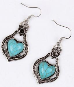 China Alloy jewelry vintage hollow carved loving bride earrings wholesale