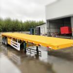 Customized Shipping Container Semi Trailer , 3 Axles 40 Ft Used Flatbed Semi