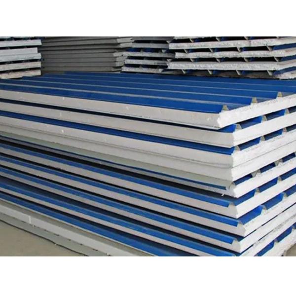 White Blue Polystyrene EPS Sandwich Roofing Panels For Large Span Structure Workshop
