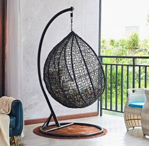 China Indoor and outdoor Rattan lazy hanging basket wicker chair balcony leisure cradle chair on sale