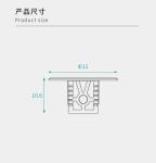 11*10.6mm Crystal Steel Plastic Shelf Pins, Furniture Cabinet Connector For Rta