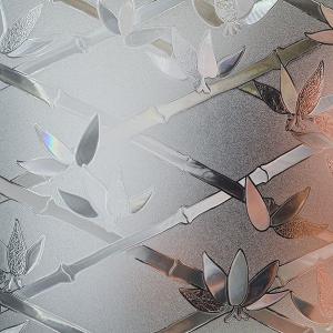 China 3D Privacy Decorative Window Glass Film Bamboo Textured Pattern wholesale