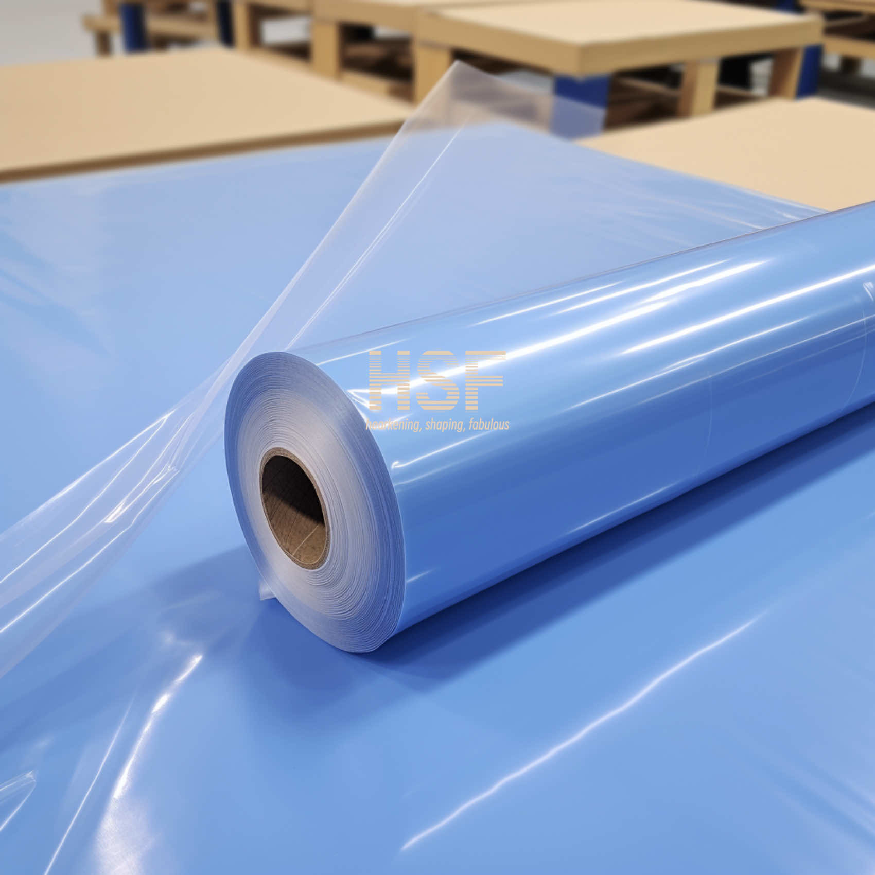 30 Micron Blue Mono Axially Oriented Polyethylene Film For Lamination Purposes