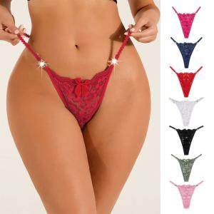 China Lacey G Strings Low Rise String Thong Rhinestone Back Thong Invisible Panties Japanese Junior wholesale