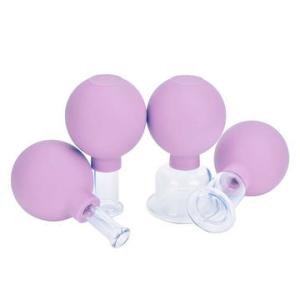 China 4 Pcs Rubber Vacuum Cupping Eye Face Massage Cups Skin Chineses Therapy Cupping Lifting Anti Cellulite Cans Vacuum Jar wholesale