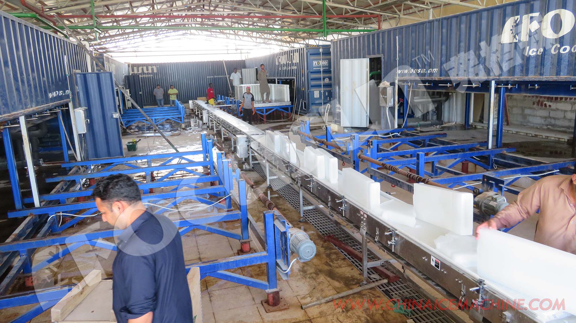 65.3kw Solar Fully Auto Block Ice Machine for Africa Container Portable 2022 10MT