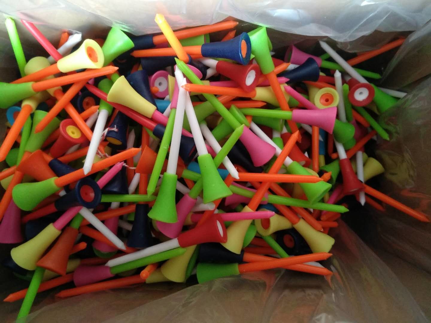rubber golf tee , golf tees , golf tee (rubber head + plastic shaft)