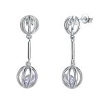 0.12oz 2.8X0.8cm Sapphire Stud Earrings Alloy Zircon Stone Earrings