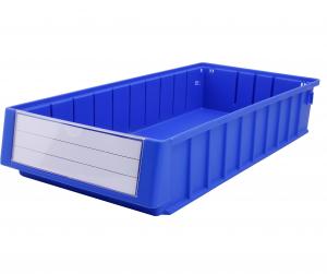 China Stackable Plastic Bin with Partition Industrial Plastic Storage Rack Solid Box Style on sale