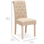 Nordic Leather Dining Room Chairs Tufted High Back Optional Colour