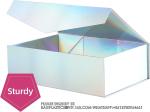 Holographic Silver Gift Boxes, Large Gift Boxes With Lids,Magnetic Closure Gift