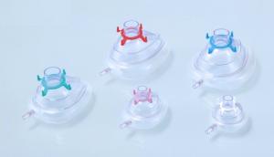China PVC Anesthesia Breathing Face Mask With Upright Check Valve wholesale