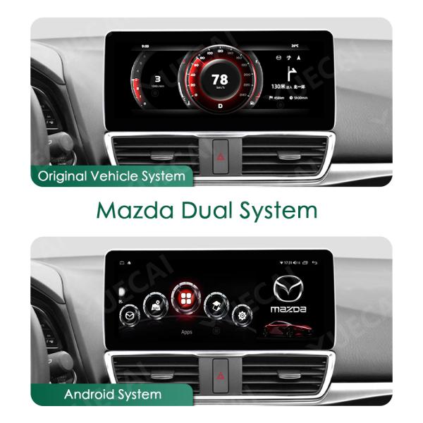 QLED Display Car DVD Player Carplay Android Auto Mazda3