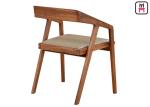 Geometry Oak Wood Upholstered Dining Chairs Commercial Wood Chairs 60 Degree