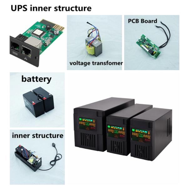 LCD Display 650va 360w Small Uninterruptible Power Supply Mini Ups Power Backup