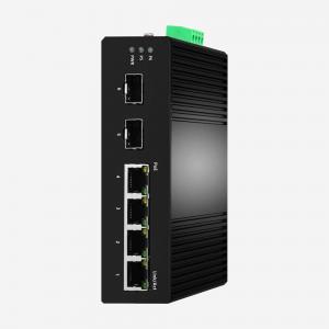 China 4 Ethernet Ports 2 SFP Industrial Gigabit Easy Smart Switch IEEE 802.3af IEEE 802.3at on sale