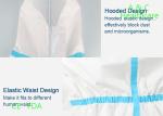 Non Woven Disposable Protective Gowns With Knitted Cuff Medical Blue