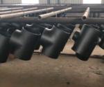 Equal Black Painting Carbon Steel Pipe Tee 15crmo Conecting Tube Line 48"