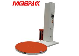 China White And Orange Semi Automatic Pallet Pre Stretch Wrapping Machine wholesale