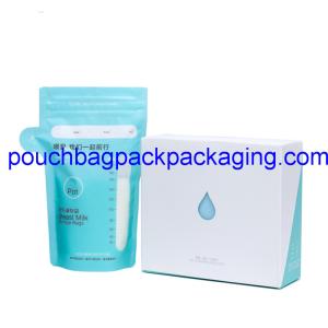 China 200 ml breast milk storage pouch bag supplier, waterproof double zipper on zipper wholesale