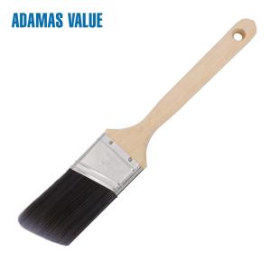 China Tapered brush,angled paint brush,professional paint brush with synthetic filament long wooden handle wholesale