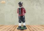 Small Golfer Tabletop Statue Polyresin Statue Figurine Antique Resin Sculpture