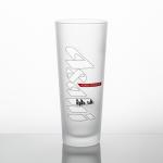 500ml Frosted Glass Drinking Cups 17.6 Ounce Hand Blown Glass Etching Beer Mugs