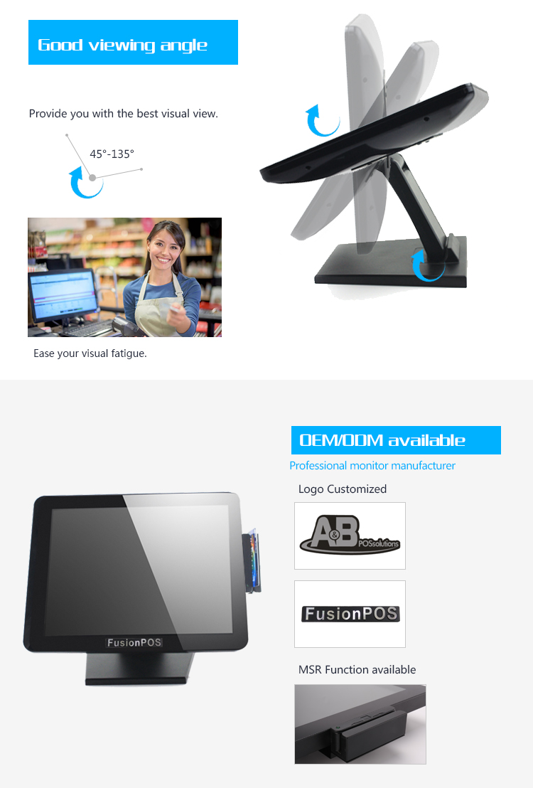 15INCH TFT LCD CAPACITIVE TOUCH SCREEN MONITOR