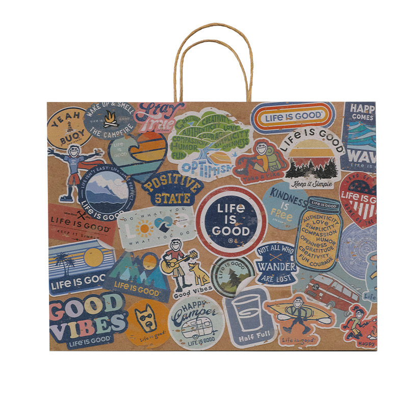 Custom Printed Zhejiang Kraft Paper Bag With Handles for Your Own Logo Promotion