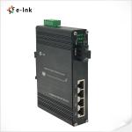 100W Industrial 4-Port 10/100/1000T 802.3bt PoE + 1-Port 100/1000BASE-X Ethernet
