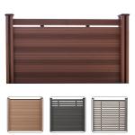Villa WPC Fence Panels Security Composite Plastic Wood Fence Boards