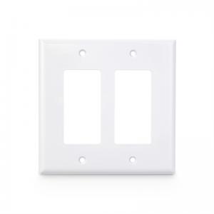China Customized 2 Gang American Standard Plastic Cover Wall Plate for Single Dual Port Outlet wholesale