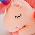 Cute Pink Stuffed Unicorn , Stretched Unicorn Stuffed Animal Cotton Material