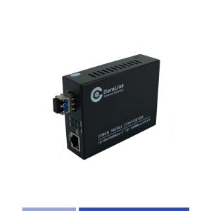 China Fiber Media Converter 10/100/1000Mbps Singlemode SMF 1310nm Dual SFP Slot 40KM wholesale