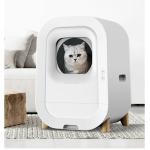 Smart Self Cleaning Large Capacity 12L White Plastic Pet Cat Litter Box for 1