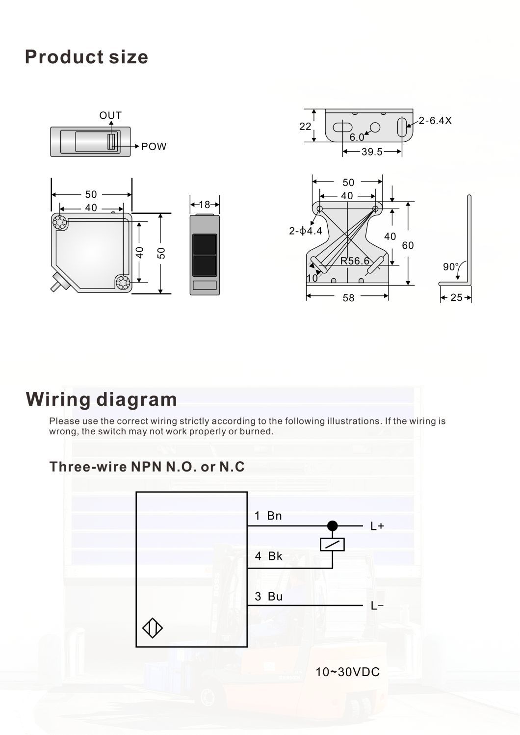Refletive Photoelectric Sensor for Gate Opener System