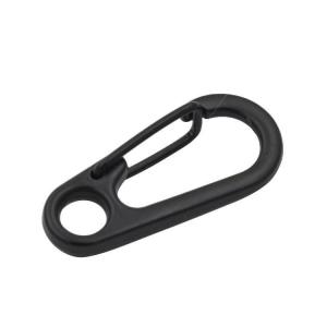 China Black Zinc Alloy Mini Carabiner Snap Hook Key Chain Ring Spring for Mining Equipment wholesale