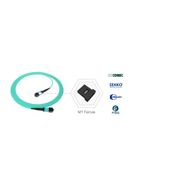 MPO/MTP Patchcord Singlemode Multimode LSZH 8f/12f/24f Fiber Optic Cable for Data Center FTTX
