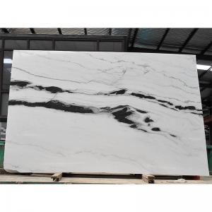 China Black Veins White Marble Panda White Wall Flooring Stairs Natural Marble Stone Slab on sale