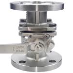 Flange Connection JIS 2PC Stainless Steel Ball Valve Operated by Manual Driving