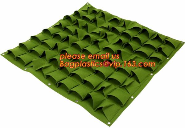 Plant Hangers Felt Flower Growing Bag Plant Pouch Container with 9 Pack Plastic
