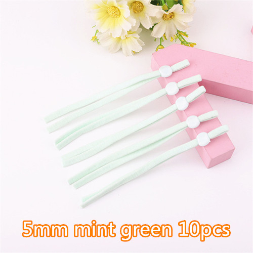 5mm flat adjustable elastic band with buckle earloop cord for facemask earloop strap
