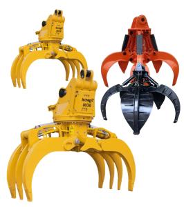 China Factory Direct Sale Excavator Four Finger Grapple, Excavator Attchment for 10ton 15ton 20ton Excavator wholesale