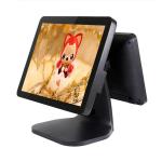 Black Color Dual Screen Retail Epos Systems Aluminium Alloy Housing For Small