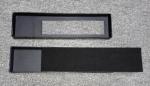 Custom handmade rigid paper jewelry box for necklace with foam insert and half