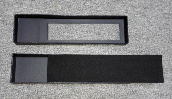 Custom handmade rigid paper jewelry box for necklace with foam insert and half